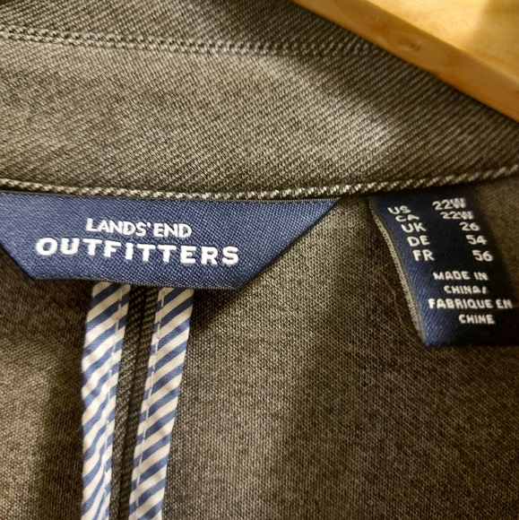 Land's End Ponte Knit Grey Blazer - Picture 5 of 6